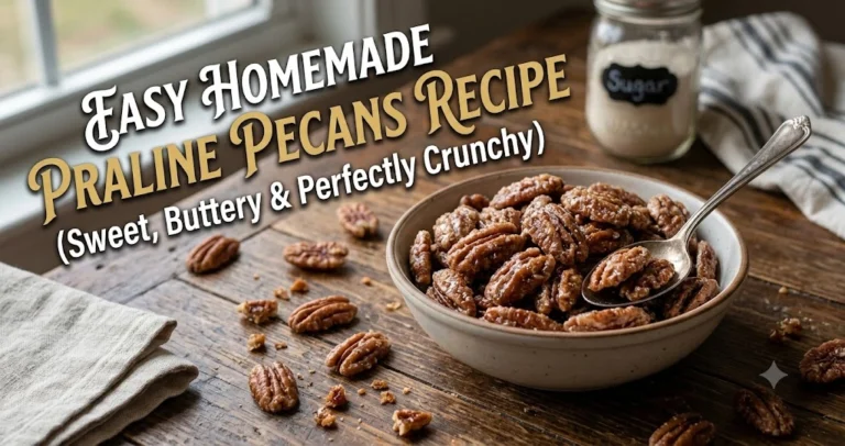 Easy Homemade Praline Pecans Recipe (Sweet, Buttery & Perfectly Crunchy) 